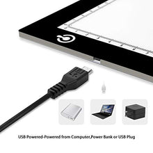 Carica l&#39;immagine nel visualizzatore di Gallery, NXDRS LED Tavoletta Luminosa per Disegno, A4 Ultra Sottile Lavagna Nero - Ilgrandebazar