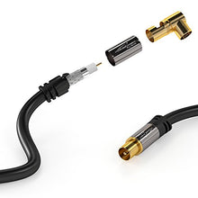 Carica l&#39;immagine nel visualizzatore di Gallery, KabelDirekt Cavo Antenna TV, Connettore Coassiale Femmina gomito a 90°, 2m - Ilgrandebazar