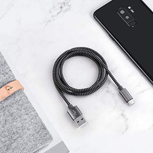 GERETIN Cavo Micro USB [3 Pezzi:1m,2m,2m] Grigio&Nero
