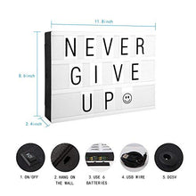 Carica l&#39;immagine nel visualizzatore di Gallery, Cinema Light Lettere Box LED A4 Scatola Luminosa Formato con 90 Numeri 90 - Ilgrandebazar