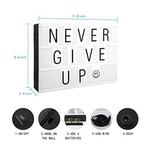 Cinema Light Lettere Box LED A4 Scatola Luminosa Formato con 90 Numeri 90 - Ilgrandebazar