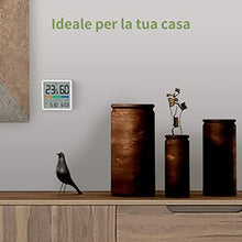 Carica l&#39;immagine nel visualizzatore di Gallery, NOKLEAD Igrometro Termometro per interni - Indicatore digitale con sensore di monitoraggio della temperatura, Portable misuratore di umidità accurato per Ambiente Stanza monitoraggio (Bianco)