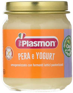 Plasmon Omogeneizzato di Yogurt Pera - 24 pezzi da 120 gr