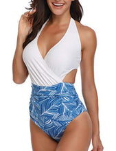 Carica l'immagine nel visualizzatore di Gallery, heekpek Costume da Bagno Intero Donna Vita Alta Bikini Imbottitura Swimsuit...