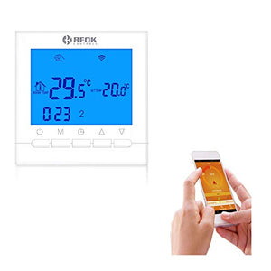 Beok Termostato Wifi, Confezione da 1 pz, Blue Backlight