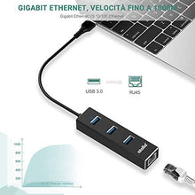 Carica l'immagine nel visualizzatore di Gallery, Atolla Adattatore USB Ethernet, Hub 3.0 in Alluminio 3 Porte USB...