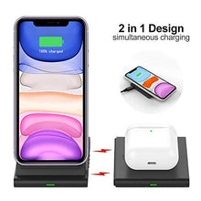 Carica l&#39;immagine nel visualizzatore di Gallery, Hoidokly Caricatore Wireless Doppio, 10W Caricabatterie Senza Fili per Nero - Ilgrandebazar