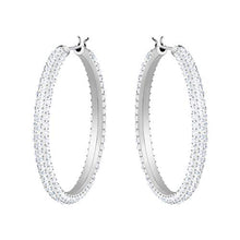 Carica l&#39;immagine nel visualizzatore di Gallery, Swarovski Cerchi Stone, Cristallo Bianco, Rodiati, da Donna - Ilgrandebazar