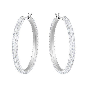 Swarovski Cerchi Stone, Cristallo Bianco, Rodiati, da Donna - Ilgrandebazar