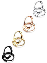Carica l&#39;immagine nel visualizzatore di Gallery, Jstyle Gioielli in Acciaio Inossidabile Orecchini a Cerchio da Uomo Donna 4... - Ilgrandebazar