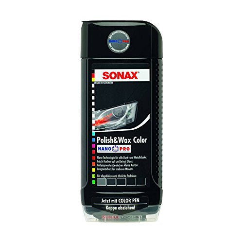 SONAX 296100 Polish e cera - nero, 500ml 250 ml, Nero - Ilgrandebazar