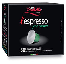 Carica l&#39;immagine nel visualizzatore di Gallery, Caffè Trombetta L&#39;Espresso, Capsule Compatibili Nespresso, Più Crema - 100