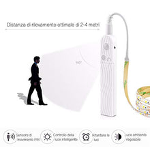 Carica l'immagine nel visualizzatore di Gallery, Fuutuu Luce LED da guardaroba 1.5M 60LED 3500K Bianco Caldo con sensore di...