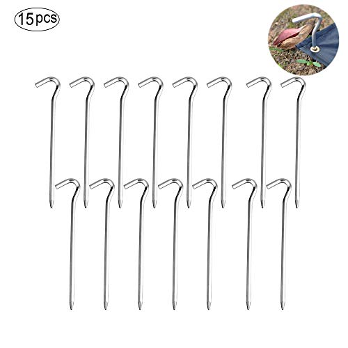 10 Picchetti Per Tenda In Metallo Zincato - Per Terreni Duri, Erba E Ghiaia, Ideali Per Campeggio Ed Escursioni - Foto 12