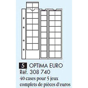 Leuchtturm 308740 coin sheets OPTIMA, for Euro sets up to 26 mm Ø, clear - Ilgrandebazar