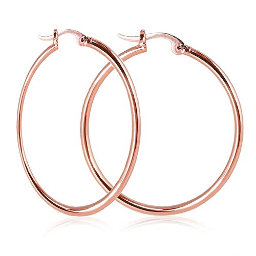Nikita by Niki® Orecchini da donna a cerchio placcati in oro rosa 18 K - Ilgrandebazar