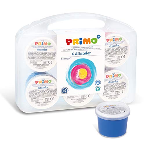 PRIMO- Tempera a Dita, Multicolore, 221TD100SP - Ilgrandebazar