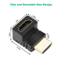 Carica l'immagine nel visualizzatore di Gallery, J&amp;D Adattatore HDMI da 90 Gradi e 270 Gradi, 2-Pack Placcato Oro