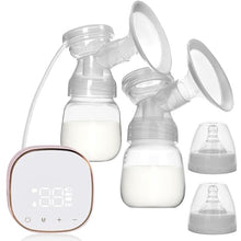 Carica l&#39;immagine nel visualizzatore di Gallery, Tiralatte elettrico, Tiralatte Portatile Doppio Ricaricabile con 3 Modalità 9 Livelli, Senza BPA, con Touchscreen Sensibile LED, Massaggio e Funzione Suck, Tiralatte da Viaggio Ricaricabile