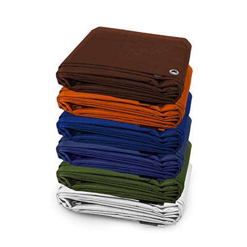 Telo Impermeabile Esterno - Occhiellato e Cerato - Teloni per 4 x 6m, Bianco - Ilgrandebazar