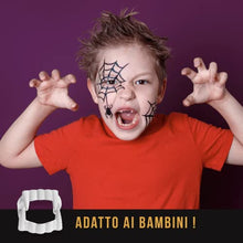 Carica l&#39;immagine nel visualizzatore di Gallery, KEÏNELS Denti Vampiro Bambino Bambina – Denti da Vampiro per Bambini - Denti Dracula da Agganciare Adatto ai Bambini- - Canini da Vampiro Halloween Stabili e Innocui