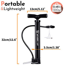Carica l&#39;immagine nel visualizzatore di Gallery, Letton - Pompa da pavimento portatile per bicicletta, valvole Presta e...