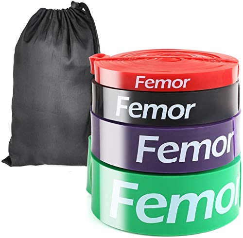 FEMOR Elastici Fitness 2080mm, Set da 4, Resistenza...