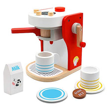 Carica l&#39;immagine nel visualizzatore di Gallery, PL Macchina Caffe Cucina Giocattolo Legno per Bambini Caffettiera Giochi...