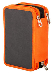 Astuccio 3 Zip Invicta Kupang, Grigio, Con materiale scolastico: 18 Grigio
