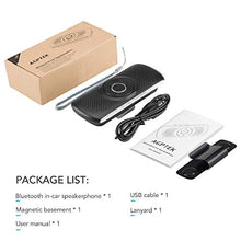 Carica l&#39;immagine nel visualizzatore di Gallery, AGPTEK Vivavoce Auto Bluetooth 5.0 con Siri Assistente Comandi Vocali di Google Altoparlante Kit e Scheda TF Supporto per Aletta Parasole Connessione Automatica, Nero