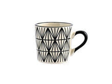 Carica l&#39;immagine nel visualizzatore di Gallery, H&amp;H Vhera Set 6 Tazzine Caffè, Stoneware, Bianco/Nero, 90 ml - Ilgrandebazar