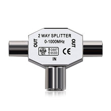 Carica l&#39;immagine nel visualizzatore di Gallery, kwmobile distributore per antenna adattatore a T Splitter con 0-1000 MHz -...