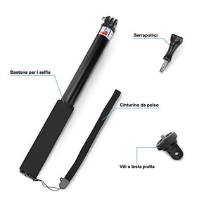 GHB Bastone Selfie per Gopro Asta Stick Telescopico Palo di...