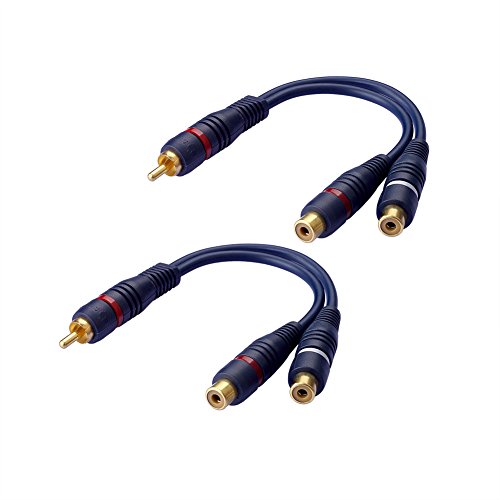 SIENOC 15cm RCA Maschio a 2 x Femmina Audio Cavo per CD Players, MP-3...