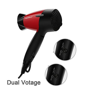 Aigostar Linda 32GQT - Asciugacapelli da viaggio, 1400W doppio voltaggio,... - Ilgrandebazar