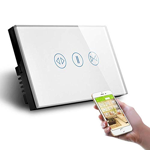 Interruttore Tapparelle Smart Home a 3 pulsanti Touch WiFi Bianco Tapparellle - Ilgrandebazar