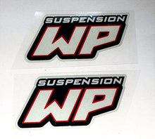 Carica l'immagine nel visualizzatore di Gallery, MOTORBIKE RACING WP Suspension 2pz Adesivi Vintage Vinile Forcella 8,5cm...