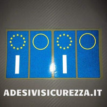 Carica l&#39;immagine nel visualizzatore di Gallery, StickersLab - Adesivi per Targa Italiana Kit da 4 Pezzi RIFRANGENTI Ultra...