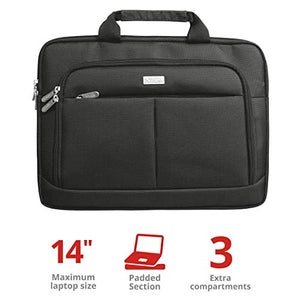 Trust Sydney Borsa per Laptop Sottile da 14" con Vano Porta-tablet, Nero