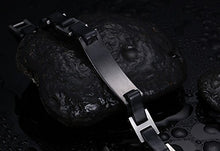 Carica l&#39;immagine nel visualizzatore di Gallery, PJ JEWELRY - Braccialetto da uomo in acciaio inox e silicone, con citazione...