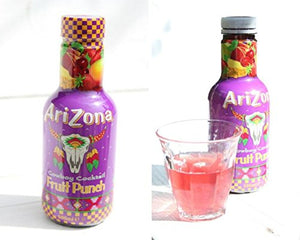 AriZona Green Tea - Low Sugar, Calorie, Fruit Punch Flavour - 500 ml,...