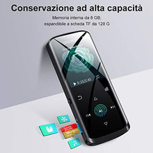 Carica l&#39;immagine nel visualizzatore di Gallery, RUIZU Lettore Mp3, Mp3 da 8 GB con Bluetooth, Altoparlante...