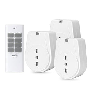 Lunvon Presa Telecomando, Wireless Interruttore Spine, radiocomandata...