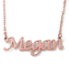 Carica l&#39;immagine nel visualizzatore di Gallery, Kigu Megan Nome Personalizzato – Collana Placcato Oro Rosa 18 kt – Catena... - Ilgrandebazar