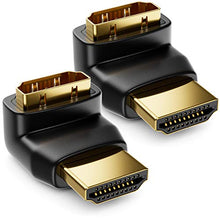 Carica l&#39;immagine nel visualizzatore di Gallery, deleyCON 2x Adattatore Angolare HDMI a 90° in Set - Presa e Spina 2 Pezzi