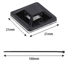 Carica l'immagine nel visualizzatore di Gallery, Faburo 100pz Autoadesivo Clip Cavo Fermacavi Supporto, Nero+100pz Fascette...