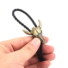 Carica l&#39;immagine nel visualizzatore di Gallery, JOYMIAO Gioielli della Collana Cravatta in Pelle da Uomo Retrò Testa Di Toro - Ilgrandebazar
