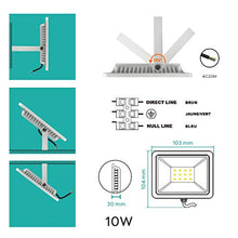 Carica l&#39;immagine nel visualizzatore di Gallery, MOMEX Faretti LED da esterno 10W alta luminosità 10W, Bianco Freddo/6500k - Ilgrandebazar