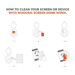Whoosh! Screen Shine - Salviette Antimicrobiche Monouso, Adatte per Ogni...