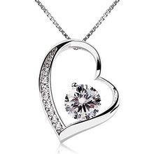 Carica l&#39;immagine nel visualizzatore di Gallery, B.Catcher collana in argento con pendente a cuore d&#39;argento e zircone cubico - Ilgrandebazar